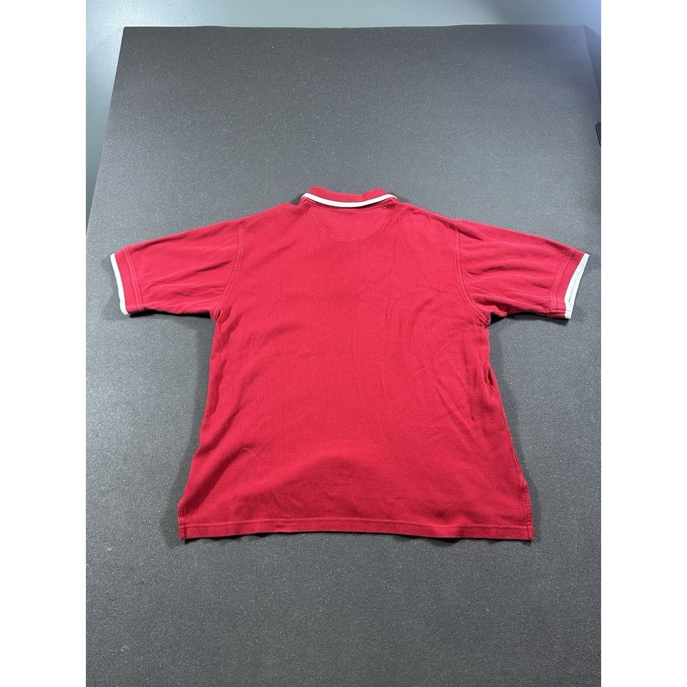 Vintage Cleveland Indians Knit Red Polo Large With Embroidered Chief Wahoo - Picture 5 of 8